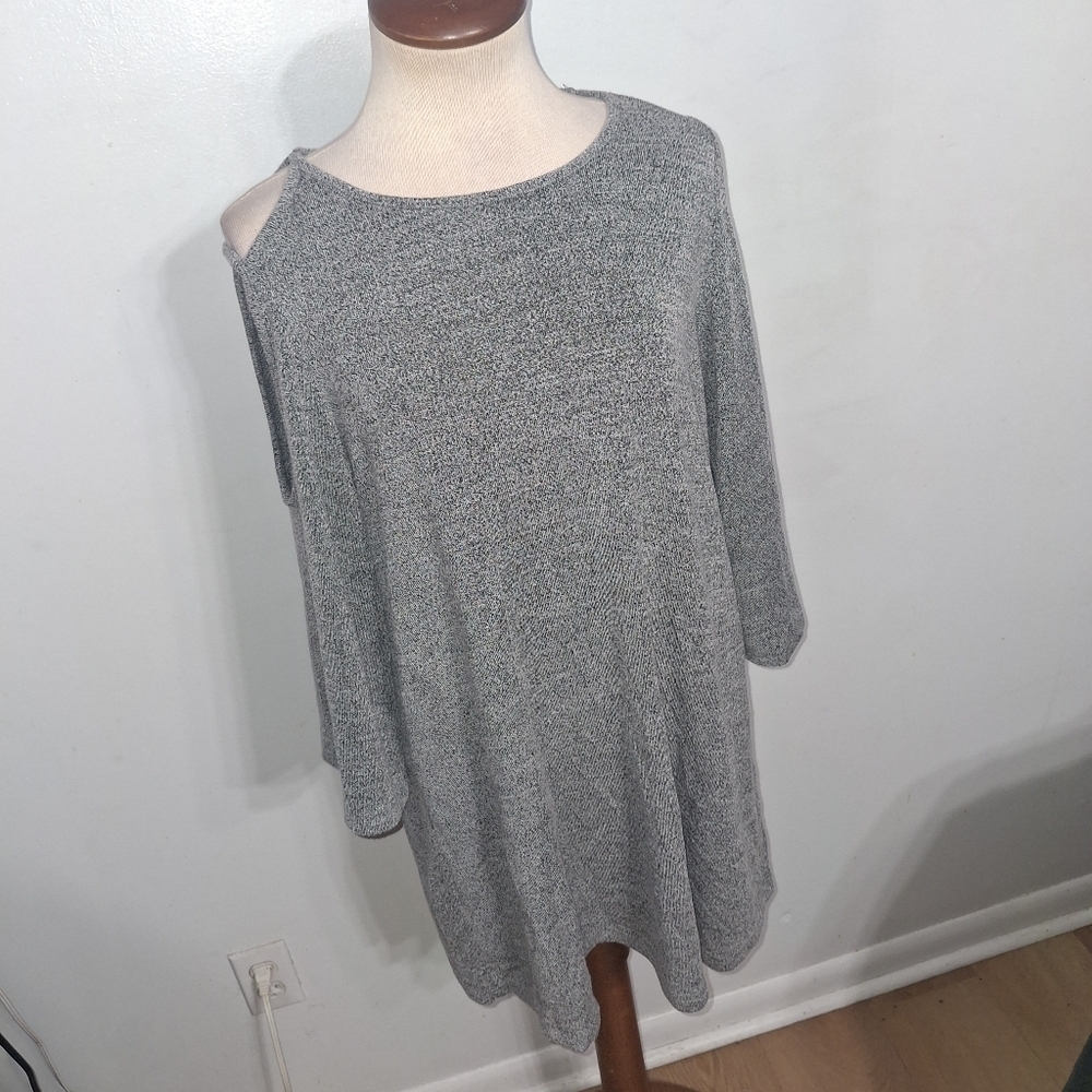 Pull&Bear/ Textured Gray Knit Tunic- W Sz Medium